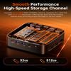ACEMAGICIAN Kron Mini K1 Mini PC, Ryzen 7 7730U, 32GB DDR4 512GB SSD Mini Computers (8C/16T, up to 4.5Ghz),4K Triple Display Desktop WiFi6/Bluetooth, Compact Silent PC for Light Gaming, Office, Design view 2