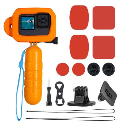 Floaty Case for GoPro Hero 13/12/11/10/9 Protective Floating Housing Frame with Handle Grip Ultra-Buoyant Foam Cover for Snorkeling Surfing