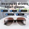 CatXQ Smart Bluetooth Audio Sunglasses with Fast Charging | Play Music and Make Phone Calls | Fashion Sunglasses for Men & Women Drive Cycling Camp Travel Sunbathing - Blue view 2