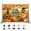 10x7ft Fall Wheat Field Backdrop for Photoshoot Autumn Maple Leaves Background for Photography Scarecrow Thanksgiving Party Wall Decor Pumpkins Truck Farmhouse Harvest Portrait Photo Studio Props view 3
