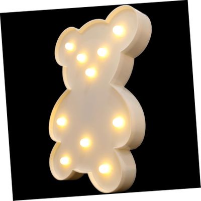 Angoily Bear Shaped Led Lamp Cute Night Light for Boys and Girls Creative Animal Design Compact Decorative Table Lamp for Bedroom Warm Atmosphere Gentle Glow for Nursery and Home Decor