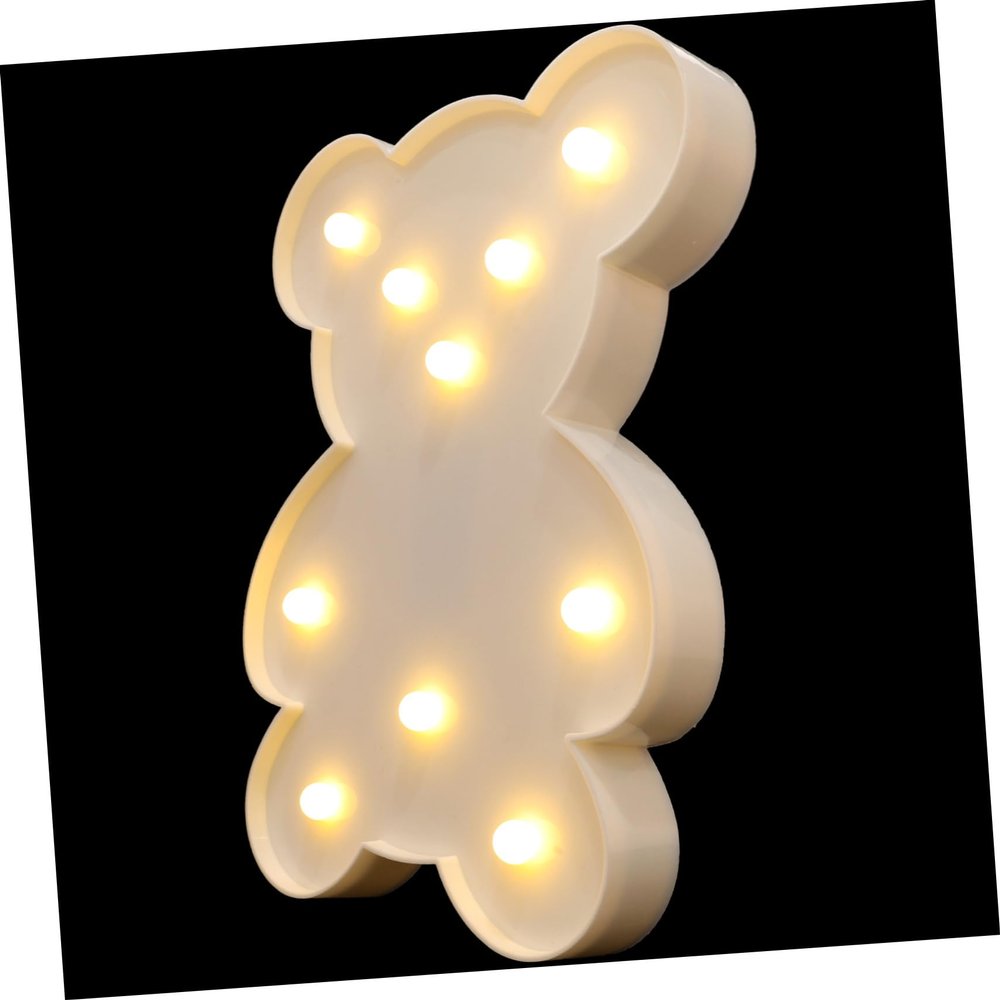 Angoily Bear Shaped Led Lamp Cute Night Light for Boys and Girls Creative Animal Design Compact Decorative Table Lamp for Bedroom Warm Atmosphere Gentle Glow for Nursery and Home Decor