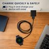 kwmobile USB Cable Charger Compatible with Suunto Vertical/Race S/Ocean Cable - Charging Chord for Smart Watch - Black view 3