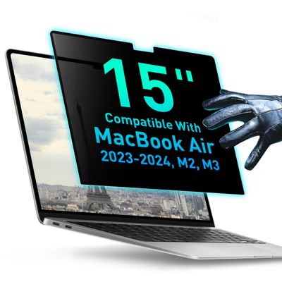 VINTEZ Magnetic Privacy Screen Compatible With MacBook Air 15" 2023, 2024, 2025, M2, M3 Anti-Blue Light Laptop Screen Protector Filter Blue Light Blocking Filter