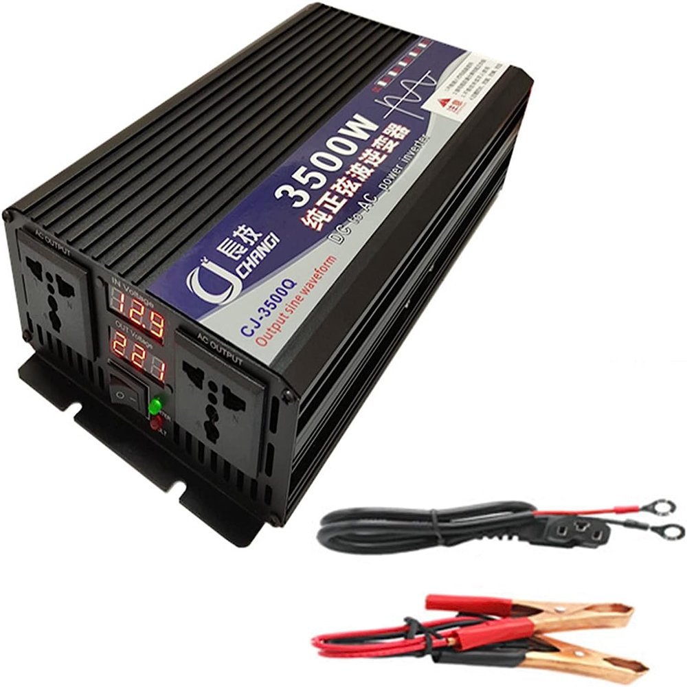 Converter DC12V 24V 48V 60V 72V to AC110V Pure sine Wave, 1600W - 8000W Inverter Used for Camping, Vehicles, Travel, Household appliances (72Vto110V,3500W)