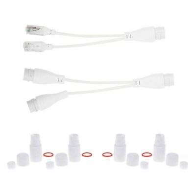 MOOKEENONE 2Pack 1 to 2 Adapter Network Splitter with Gasket/Rubber Plug/Case/Tailpipe Set for Cat5/Cat6