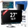[2-Pack] 27 Inch Privacy Screen for Computer Monitor 16:9 Aspect Ratio, Eye Protection Anti Blue Light Glare Shield, 27inch Removable Black Blackout Anti Spy Desktop Security Private Filter view 1