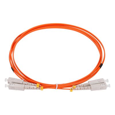 MECCANIXITY 2 Meters 6.5Ft Fiber Patch Cable Multimode Duplex SC-SC OM2 LSZH Fiber Optic Jumper Orange for Network Transceiver,Instrumentation 1Pcs