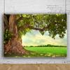15x10ft Spring Huge Tree Backdrop Spring Nature Scenery Photography Background Rural Aged Tree Sunshine Sky Cloud Grass Field Outdoor Kids Wedding Birthday Party Outdoor Picnic Decoration Banner view 4