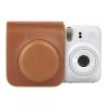 MUZIRI KINOKOO Protective Case for Fuji Instax Mini 12 Instant Film Camera - PU Leather Mini 12 Camera Case Bag with Photo Pocket - with Adjustable Shoulder Strap - Retro Brown view 1