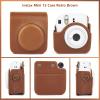 MUZIRI KINOKOO Protective Case for Fuji Instax Mini 12 Instant Film Camera - PU Leather Mini 12 Camera Case Bag with Photo Pocket - with Adjustable Shoulder Strap - Retro Brown view 2