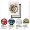 Baby Lion Cub Poster Animal Prints,Nursery Wall Art For Kids,Jungle Theme Baby Room Decor-Baby Girls & Boys Nursery Decor-Woodland Nursery Decor-Animal Nursery Decor-16"x20" canvas print with frame view 2