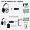 BAOBER Bluetooth Over-Ear Headphone for Cellphone, Wireless Headphone with USB Bluetooth Transmitter for TV,PC,3.5mm Audio Device, Lightweight Folable Headset with Deep Bass, Stereo Sound(White) view 3