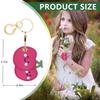 Leather Keychain Holder Case Compatible with Apple AirTag, Cute Protective Air Tag Cover with Keychain Ring, Anti-Scratch Finder GPS Tracker Case for Wallet Keys(Cherry) view 2