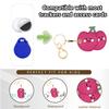 Leather Keychain Holder Case Compatible with Apple AirTag, Cute Protective Air Tag Cover with Keychain Ring, Anti-Scratch Finder GPS Tracker Case for Wallet Keys(Cherry) view 3