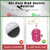 Leather Keychain Holder Case Compatible with Apple AirTag, Cute Protective Air Tag Cover with Keychain Ring, Anti-Scratch Finder GPS Tracker Case for Wallet Keys(Cherry) view 4