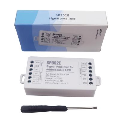 SP902E SPI Signal Amplifier Repeater for WS2812 WS2811 WS2813 RGB Addressable IC LED Pixel Strip Programmable Matrix Panel Light