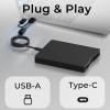 MthsTec USB Floppy Drive, External 3.5" USB & Type-C Floppy Disk Reader, External Floppy Disk Drive Portable 1.44 MB Plug and Play FDD for PC Windows XP 7 8 10 11(Black) view 3