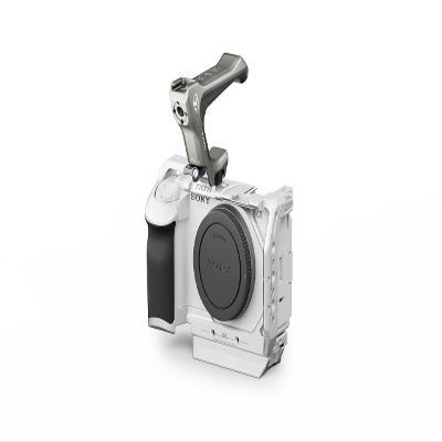 Tilta Full Camera Cage for ZV-E1 Lightweight Kit | Includes Full Cage, Top Handle, 1/4"-20" to NATO Adapter | Cold Shoe, NATO Rail, M3 and 1/4"-20 Threads Mounts | Silver