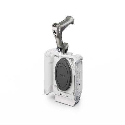 Tilta Half Camera Cage for ZV-E1 Lightweight Kit | Includes Half Cage, Top Handle, 1/4"-20 to NATO Adapter | Cold Shoe, NATO Rail, M3 and 1/4""-20 Threads Mounts | Silver