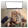 Projection Screen Portable, 20/30/40/50inch Outdoor Movie Projector Screen, Anti-Crease & Lightweight Carry Screen For Home Theater/Office Conference/Camping Party/Office Travel, Ratio 4:3/16:9 ( Colo view 2