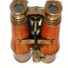 Binocular Brass Stand Tripod Telescope Nautical Antique Wooden Marine Table Standing Top Style Decorative Gift view 2