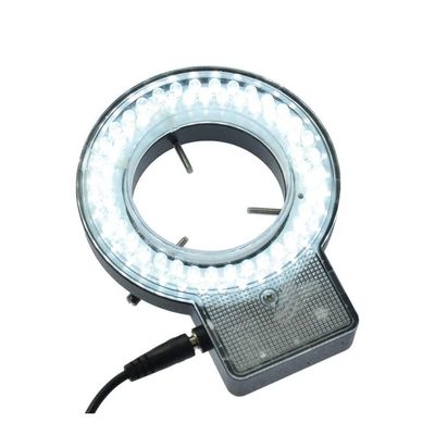 Lab Microscope Slides Adjustable 72 LEDs Industrial Microscope Ring Light 6400K Four-Zone Control Stereo Microscope LED Light 110-240V 4.5W Microscope Parts