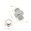 NovelGoal Camera Conversion Screw 1/4 3/8 inch Male to Male Adapter Screw Hex Reinforced Lock for DSLR Camera Ball Head LED Tripod Monopod (3/8 to 3/8,1 PCS) view 2