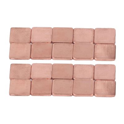 Tyenaza 20 Pcs Copper Heat Sink, 15x15mm Strong Conduction Fast Dissipation Computer GPU Heat Sink Shim Pad(1.8mm)