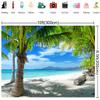10x6.5ft Summer Background Hawaiian Beach Palm Tree Beach Photography Backdrop for Wedding Bride Show Baby Birthday Party Banner view 3