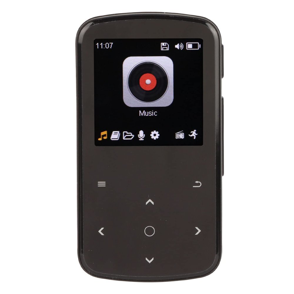 Clip MP3 Player, Smart Touch Control Bluetooth MP3 Player, HiFi Lossless Sound, Intelligent Noise Reduction Mini Sports MP3 Player, Supports Video Playback, E Book, Photo, Recording, Radio(64GB)