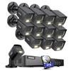 ANNKE Security System, 3K Lite 5MP 16 Channel DVR with 12 pcs 3K Built-in Mic Cameras with Smart Dual Light, IP67, Color Night Vision, AI Human/Vehicle Detection for Home/Business, 4TB Hard Drive view 1