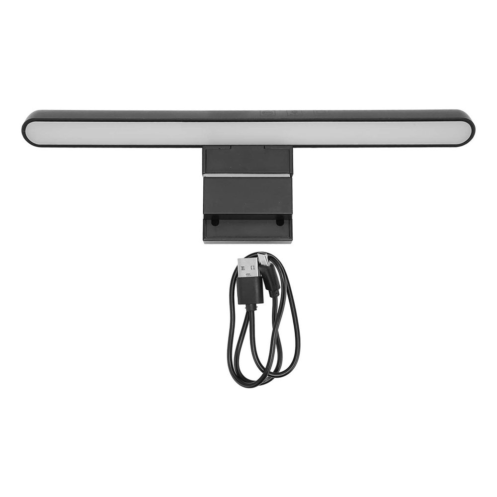 WOOXGEHM Laptop Monitor Light Bar, USB e Reading LED Task Lamp, Adjustable Brightness/Color, No Screen Flare, 9.8in Reading LED Task Lamp Eye Health Care, Portable for Travel