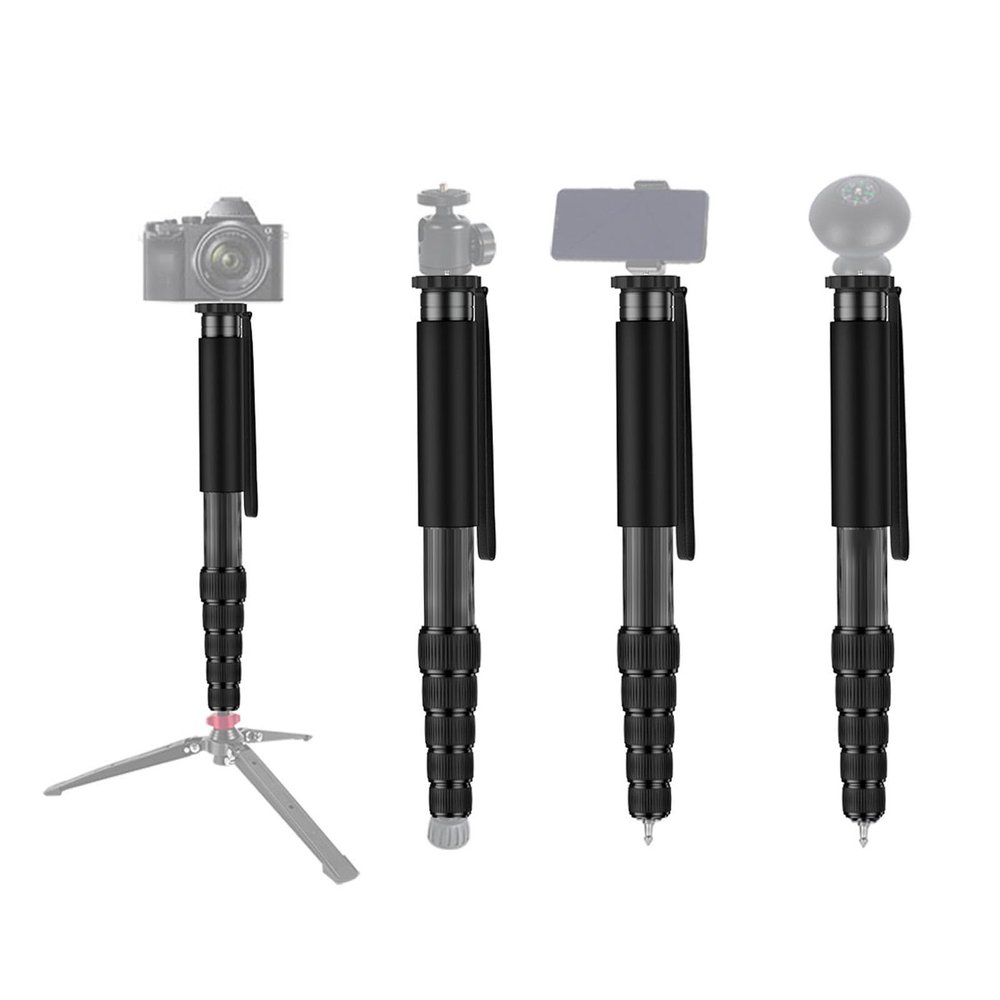 Camera Monopod, Portable Compact Lightweight Travel Monopod for Camera, Adjustable Camera Monopod Walking Stick with Rubber Foot Pad for Travel Hiking Climbing