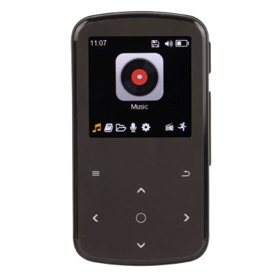 Clip MP3 Player, Smart Touch Control Bluetooth MP3 Player, HiFi Lossless Sound, Intelligent Noise Reduction Mini Sports MP3 Player, Supports Video Playback, E Book, Photo, Recording, Radio(16GB)