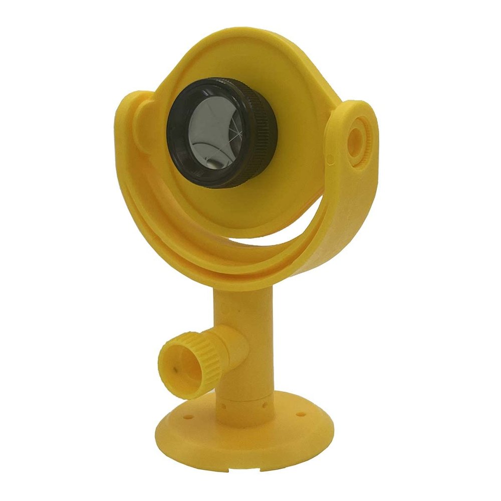 Mini Prism with Base (Diameter 25 mm 1 inch) for Total Station GPS (Color : Silver Coated Base)
