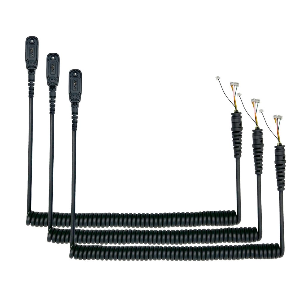 VBLL Reinforced Microphone Mic Cable Cord Wire for APX6000 APX7000 APX8000 XPR6350 XPR6550 XPR7550 XPR7350e XPR7550e XPR7580e PMMN4025A PMMN4025 PMMN4024 PMMN4024A (3 Pieces)