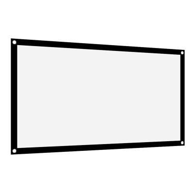 60 Inche Projection Screen, Foldable and Portable Anti Crease Movies Screens for Home Theater Outdoor Indoor Support Double Sided Projection for Home Party Office Classroom