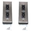 (2) Two Single Wall Plates w/Dual Genuine Neutrik NL4MPXX SpeakON (Stainless) view 1