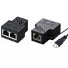 suckoo Ethernet RJ45 Network Splitter Hub 1 in 2 Out 1 Split 2 Out Simultaneous Internet Access Hundred Gigabit Gigabit Computer Host Router Switch Single Network Cable Simultaneous Use 2 Hosts view 1