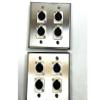 (2) Two Four XLR Double Wall Plates w/Neutrik NC3FD-L-1 Female Stainless Steel view 4