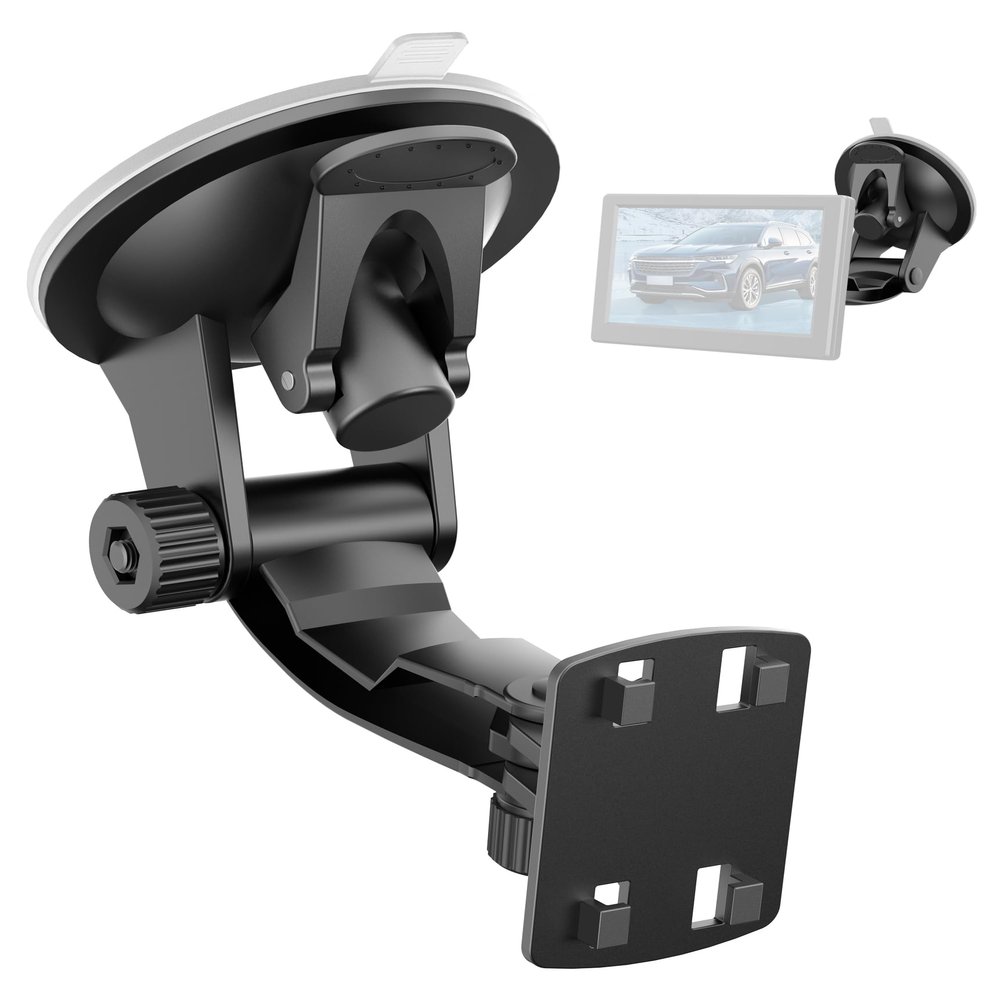 PixelMan Upgraded Windshield Mount for Backup Camera, 4.3 Inch Monitor, Suction Cup Bracket, Reverse Camera Display