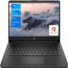 HP Portable Laptop, Student and Business, 14" HD Display, Intel Quad-Core N4120, 16GB DDR4 RAM, 64GB eMMC, 1 Year Office 365, Webcam, SD Card Reader, HDMI, Wi-Fi, Windows 11 Home, Black, KKE Mousepad view 1