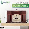 ClearClick All-in-One Turntable with 3-Speed Record Player, Bluetooth, CD, Cassette Tape, AM/FM Radio, Aux, USB, Built-in Speakers, Handmade Wooden Exterior view 2