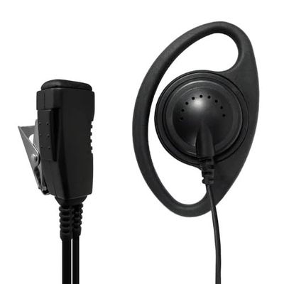 PRYME LMC-1DR03 PRO-Grade Commercial Lapel Mic w/D-Ring Earphone (for Moto Radios w/2-pin Side Connector)