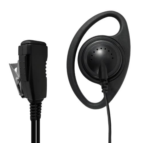PRYME LMC-1DR03 PRO-Grade Commercial Lapel Mic w/D-Ring Earphone (for Moto Radios w/2-pin Side Connector)
