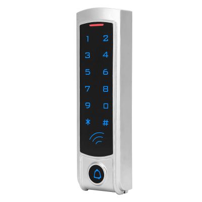 Door Keypad, 125KHz Password Card Reader, Electronic Keypad Door Lock, with Backlit Keyboard,Easy to Install, 3 Opening Methods