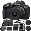 Canon EOS R50 Mirrorless Camera with 18-45mm Lens (Black) Bundle with 64GB Memory Card + Canon 200ES EOS Shoulder Bag (3 Items) view 1