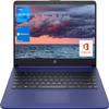HP Portable Laptop, Student and Business, 14" HD Display, Intel Quad-Core N4120, 16GB DDR4 RAM, 64GB eMMC, 1 Year Office 365, Webcam, SD Card Reader, HDMI, Wi-Fi, Windows 11 Home, Blue, KKE Mousepad view 1