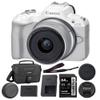 Canon EOS R50 Mirrorless Camera with 18-45mm Lens (White) Bundle with 64GB Memory Card + Canon 200ES EOS Shoulder Bag (3 Items) view 1